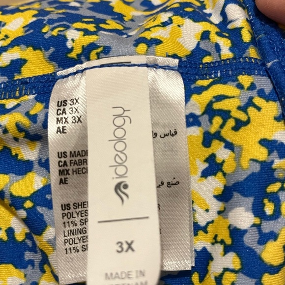 Ideology-Plus Size Speckle Sports Bra-Women’s Size: 3X Color: Speckle Lemon - Picture 3 of 4